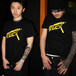 KCUF 街区武器 修身美式版型 短袖 武器变形字母 纯棉紧身T恤