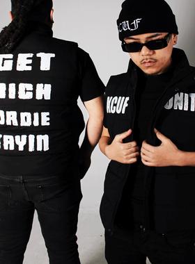 KCUF Kunit 棉服马甲 修身中薄款 羽绒棉服马甲 满印 美式版型