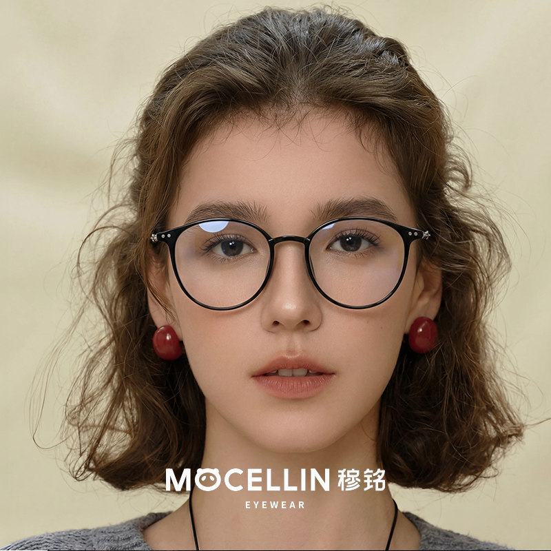 冷茶色圆框素颜神器小红书同款防蓝光近视眼镜女网上可配度数散光,ZIPPO/瑞士军刀/眼镜,定制成品光学镜,淘宝优惠券,粉丝福利购,淘宝优惠卷