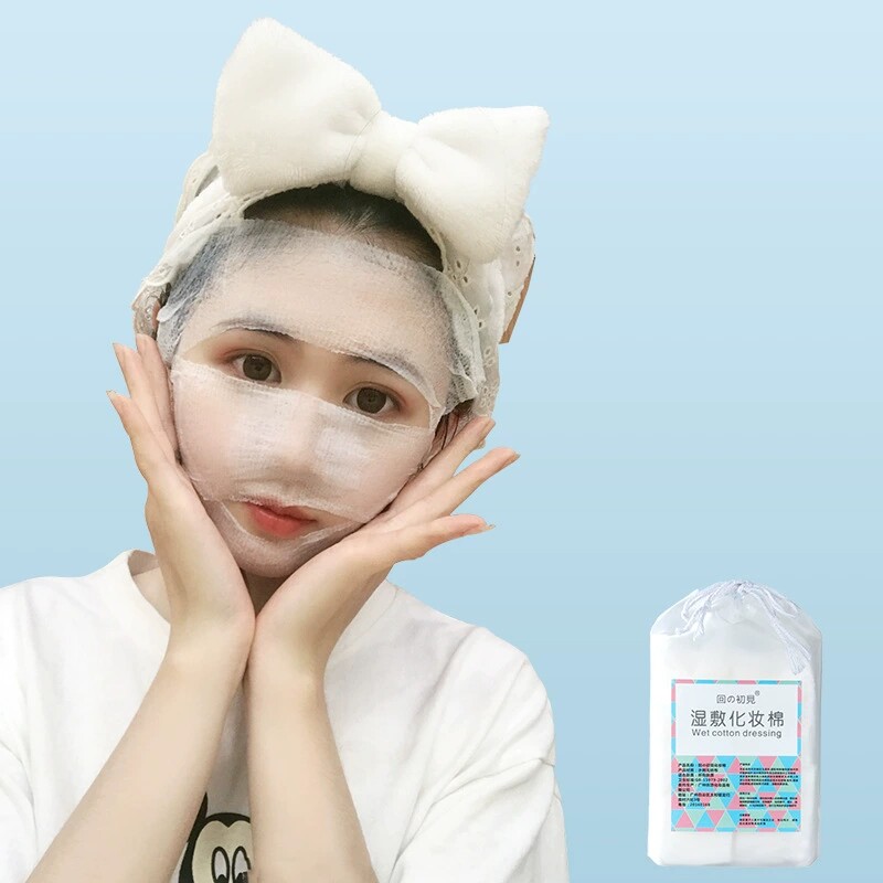 回の初見湿敷化妆棉湿敷化妆棉卸妆棉超薄200片一次性棉便携家用