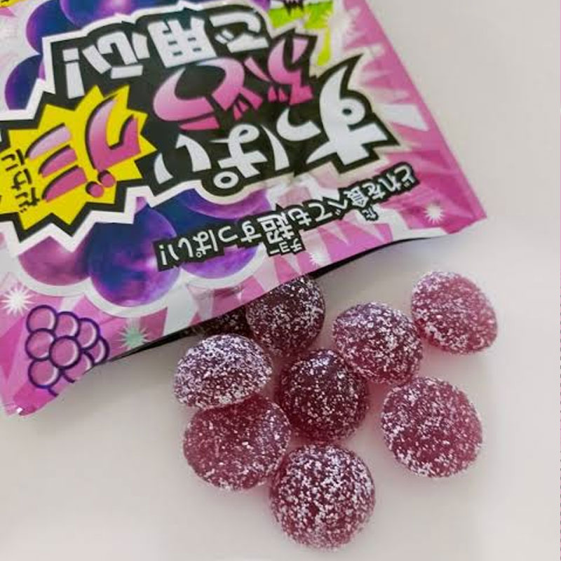 日本进口明治Meiji糖果酸酸柠檬味酸酸葡萄味软糖 28g