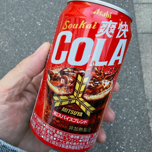 日本进口朝日Asahi饮料碳酸三矢可乐味碳酸饮料罐装350ml