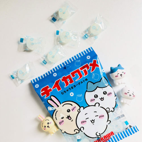 日本进口Pine糖果吉伊卡哇Chiikawa图案酸奶味硬糖90g