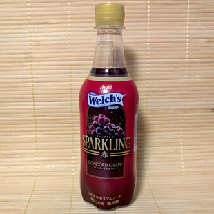 日本进口朝日Asahi饮料韦尔奇Welch‘s 红葡萄味微碳酸饮料450ml