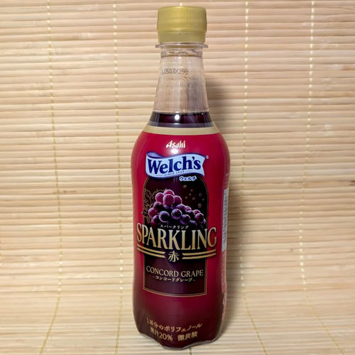 日本进口朝日Asahi饮料韦尔奇Welch‘s 红葡萄味微碳酸饮料450ml