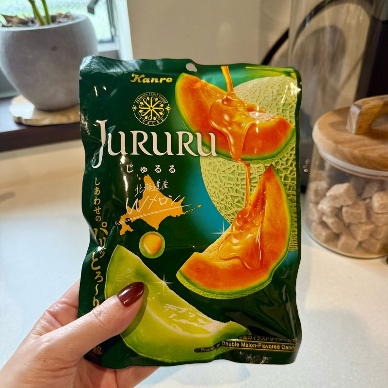日本进口甘乐Kanro糖果哈密瓜味夹心硬糖 58.8g