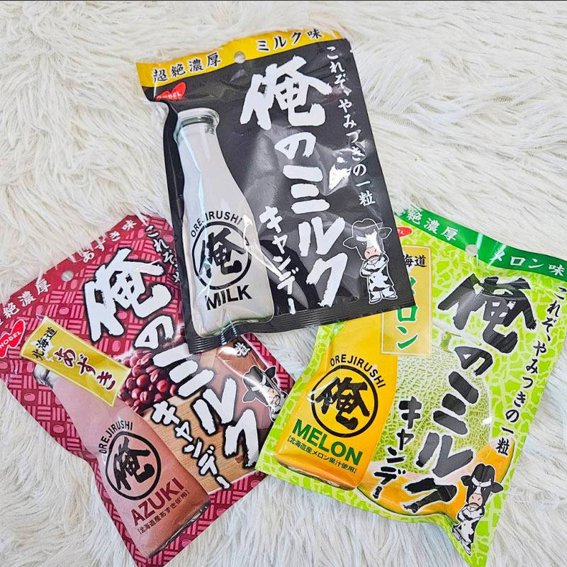 日本进口Nobel诺贝尔糖果北海道牛奶红豆味味硬糖休闲零食喜糖80g