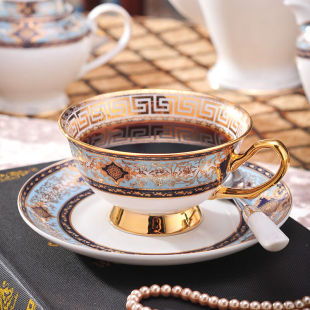 moyyo高档欧式咖啡杯套装英式陶瓷下午茶茶具陶瓷情侣杯红花茶杯