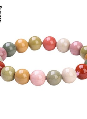 7A天然奶昔阿拉善手链小清新甜美女生圈圆珠手饰