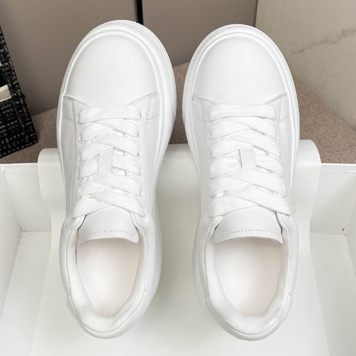 【明星同款】头层牛皮小白鞋女酷