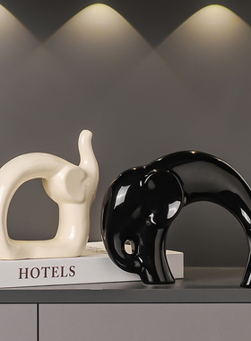 相亲相爱大象摆饰家居电视柜酒柜餐柜装饰品客厅现代玄关高级感