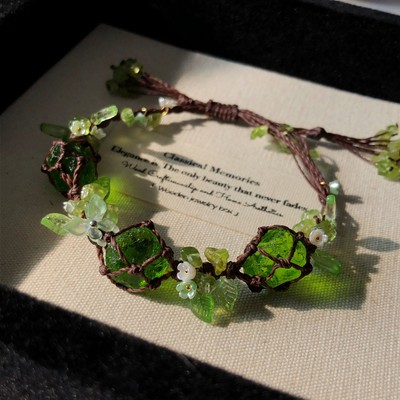 SUIYI 枯木逢春 原创设计 森系macrame编绳手链 手工琉璃原石编绳