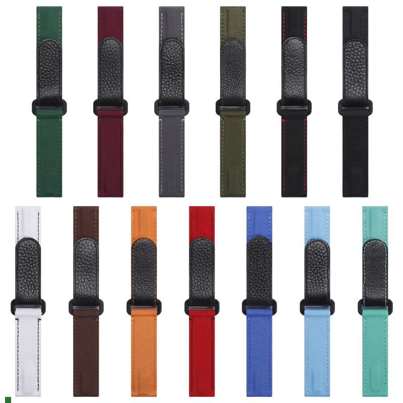 适用原厂魔术贴尼龙手表带男款适配劳力士精工欧米茄帝舵华为帆布