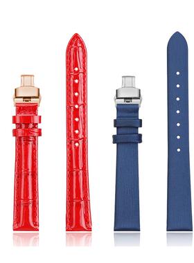 适配原厂卓磊飞亚达花语系列LA802008 ELA805006女款绢丝真皮手表