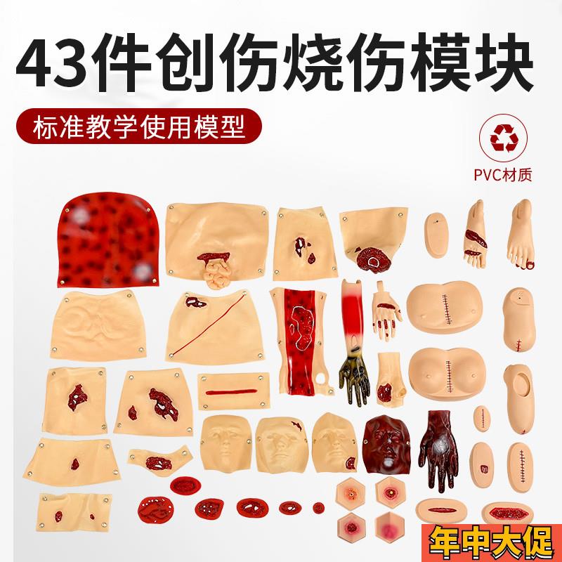 43部件创伤评估模块 全套伤情化妆套装 爆炸战创伤穿戴式创伤组件