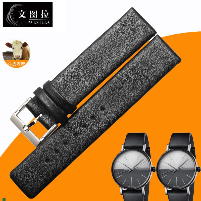 适用原厂真皮表带代用CK手表带K7Y21CK7Y21T手表带真皮表带K7Y