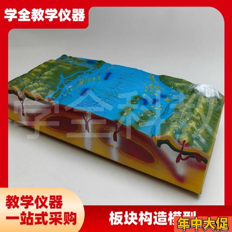 板块构造及地表形态模型J34019地质地壳运动模型初中地理教学仪器