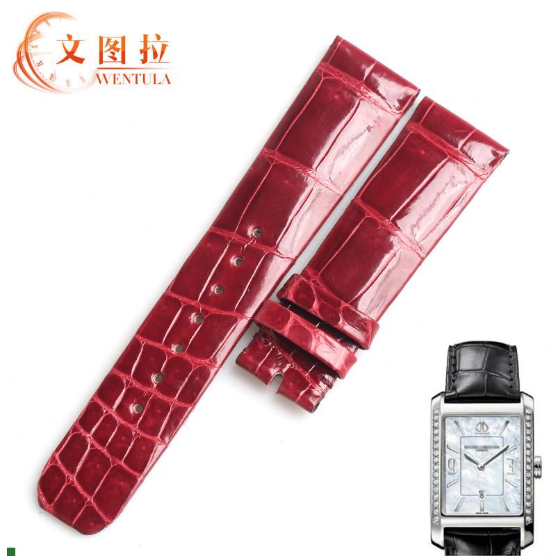 适用原厂美洲鳄鱼皮代用名士克莱斯麦系列女士专用手表带