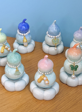 结晶釉陶瓷转转葫芦福禄