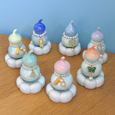 结晶釉陶瓷转转葫芦福禄