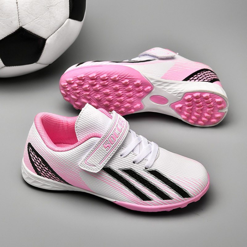 2025新足球鞋男女儿童魔术贴TF碎钉款青少年学生草地平地训练球鞋,运动鞋new,足球鞋,淘宝优惠券,粉丝福利购,淘宝优惠卷