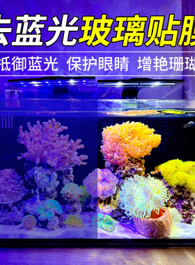 海缸膜海水缸珊瑚缸过滤蓝光海缸贴膜去蓝光膜拍照滤镜海缸玻璃膜