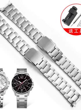 正品适配YOPO精钢表带卡西欧MTP-1375EFV-540500EFS-S510EFB-650