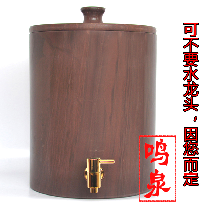 鸣泉石缸天然木鱼石水桶木鱼石水缸木鱼石净水储水罐子饮水机水桶