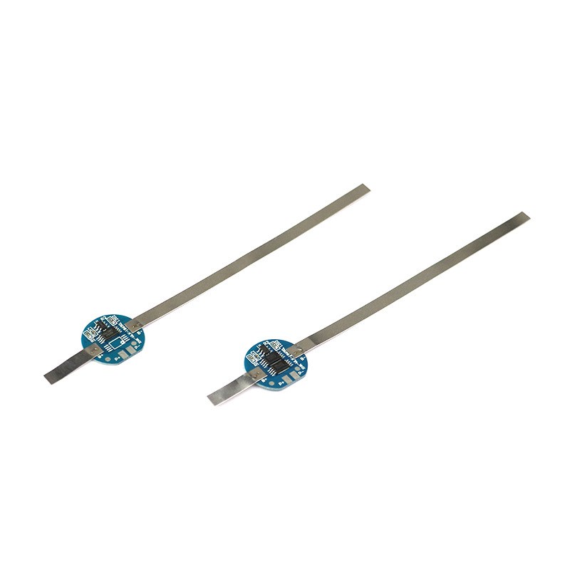 18650顶部圆板单节3.7V锂电池保护板 3A和5A过电流加镍带电池配件