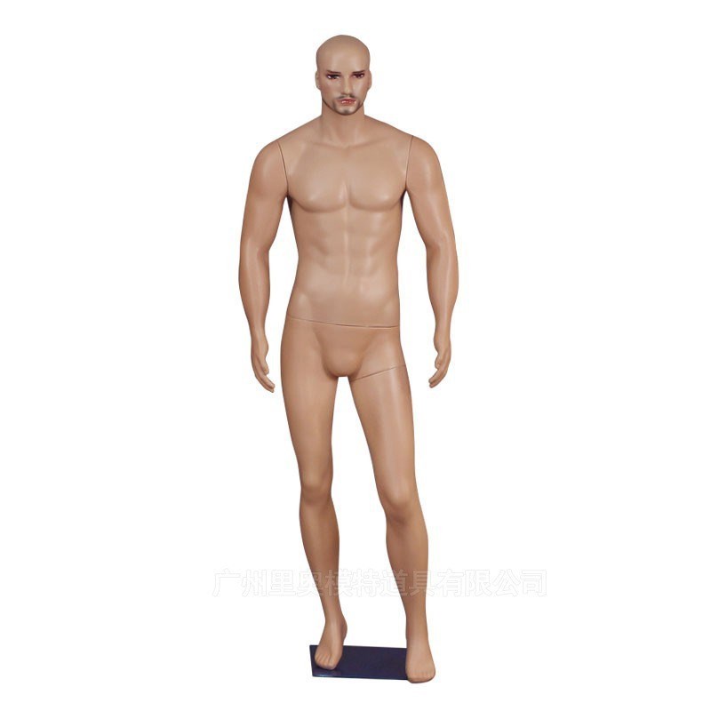 男模特全身仿真肤色塑料大码肌肉 模特道具服装店展示人台