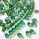 2颗装 进口捷克珠6 9mm绿色水滴珠手工串珠diy材料配件散珠饰品