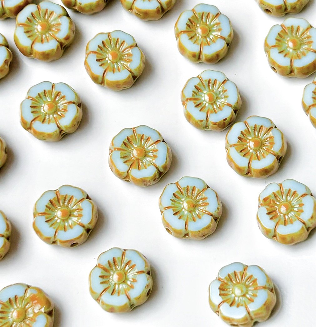 进口捷克珠8mm复古切面夏威夷花手作diy串珠饰品配件材料散珠,饰品/流行首饰/时尚饰品新,其他DIY饰品配件,淘宝优惠券,粉丝福利购,淘宝优惠卷