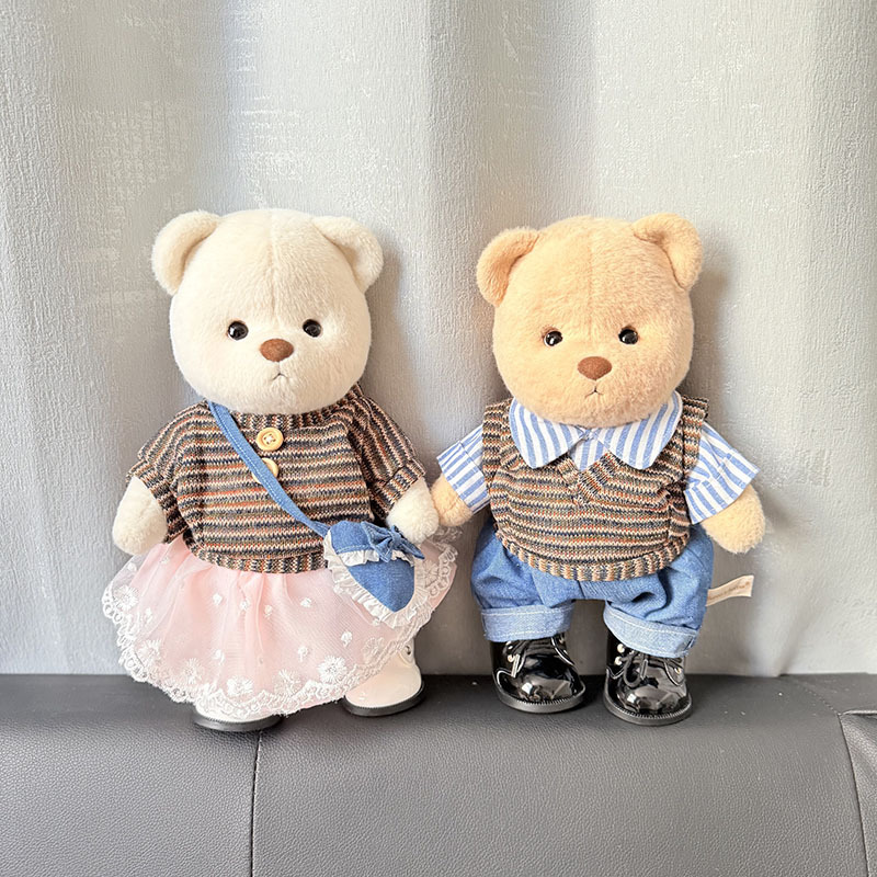 丽娜熊30cm中号情侣休闲衣服娃衣