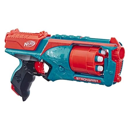 Nerf Elite Strongarm， Rotating Barrel， Slam Fire， 6 Darts