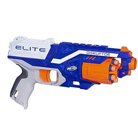 Nerf Disruptor Elite Blaster - 6-Dart Rotating Drum， Slam