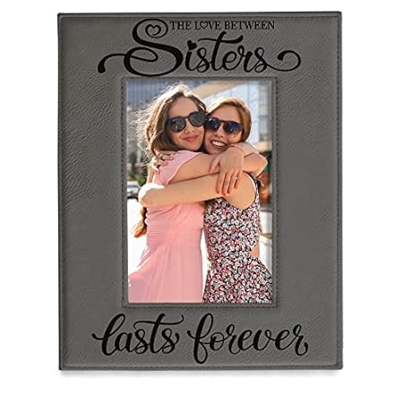 The Love Between Sisters Lasts Forever - Engraved Leather