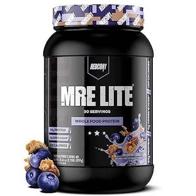 REDCON1 MRE Lite Whole Food Protein Powder， Blueberry Cob