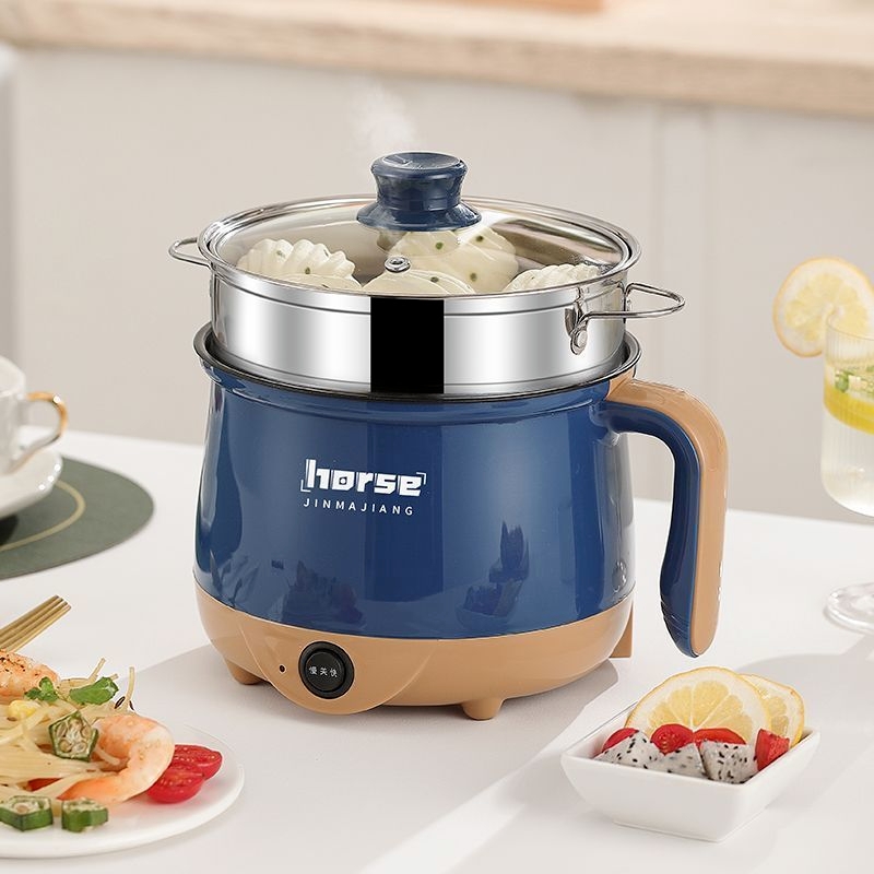 日本无印MUJIE多功能电煮锅宿舍学生煮面锅家用迷你电饭煲电炒锅