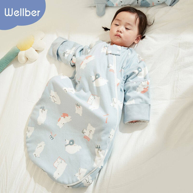 威尔贝鲁WELLBER新生婴儿睡袋四季通用款纯棉儿童宝宝睡袋空调房使用感如何?