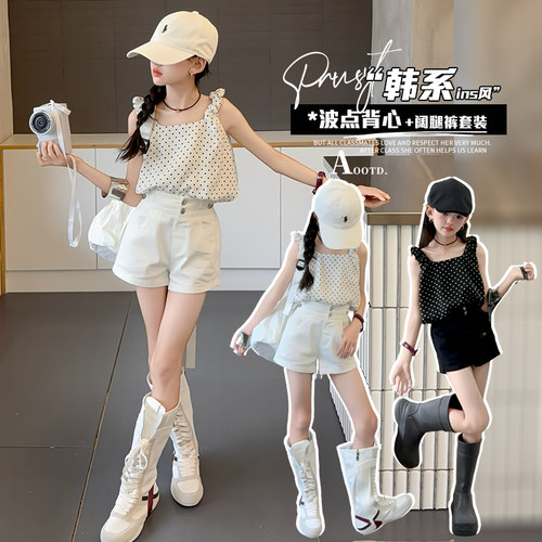 女童牛仔短裤夏装2026新款洋气儿童夏季薄款裤子中大童外穿热裤潮