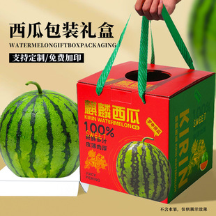 麒麟西瓜包装盒礼盒空盒子含内托高档1-2个通用西瓜包装箱礼品盒