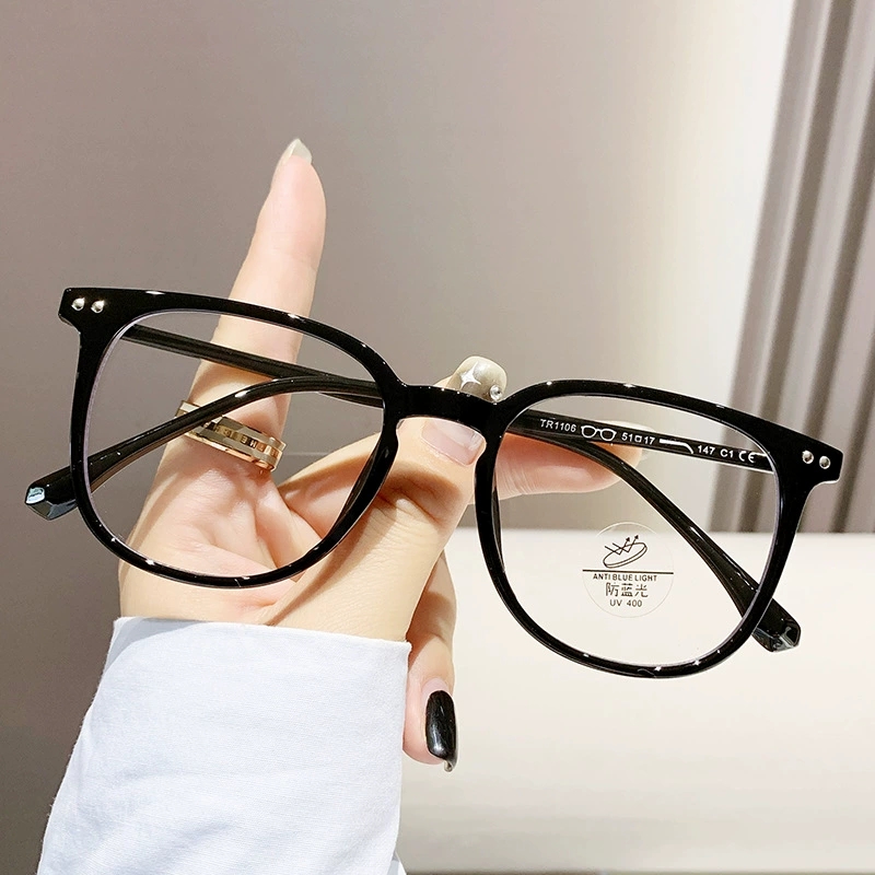 高级感素颜大框大脸显瘦眼睛框镜防蓝光茶色眼镜女近视可配有度数