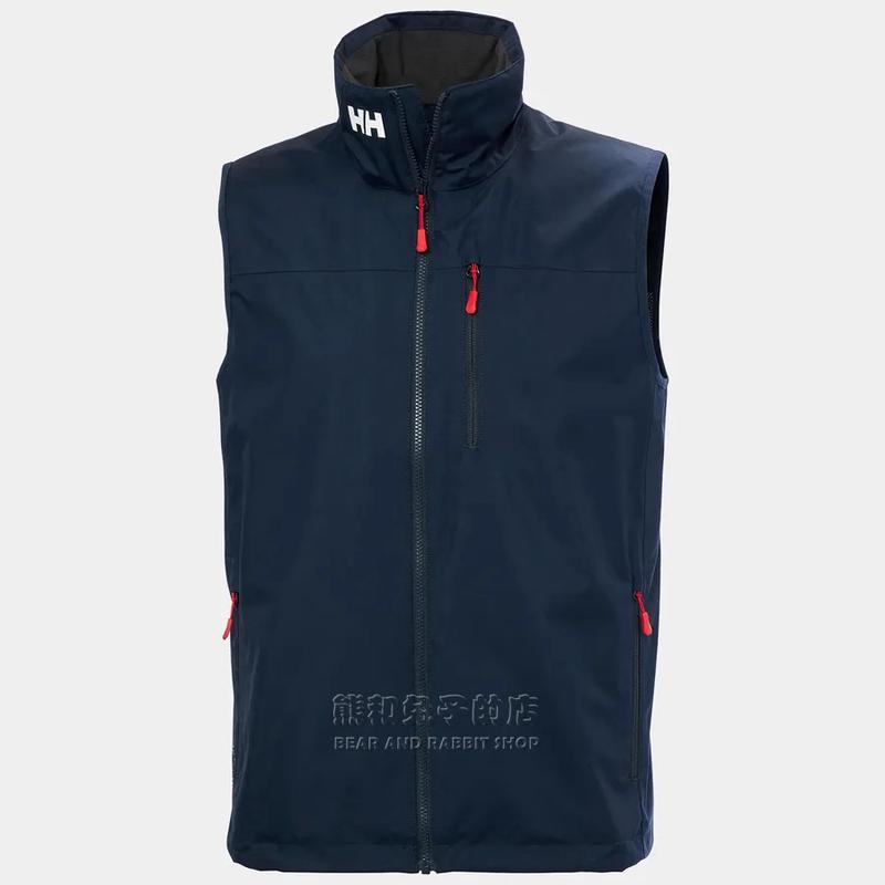新品HELLY HANSEN海丽汉森马甲防水休闲百搭上衣无袖背心CREW立领