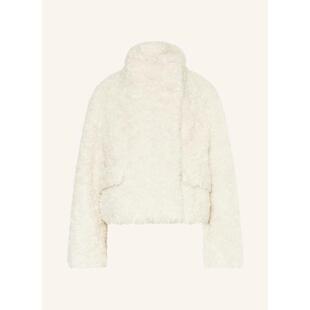 代购Hugo Boss女士夹克保暖柔软毛绒白色秋冬日常外套爆款休闲