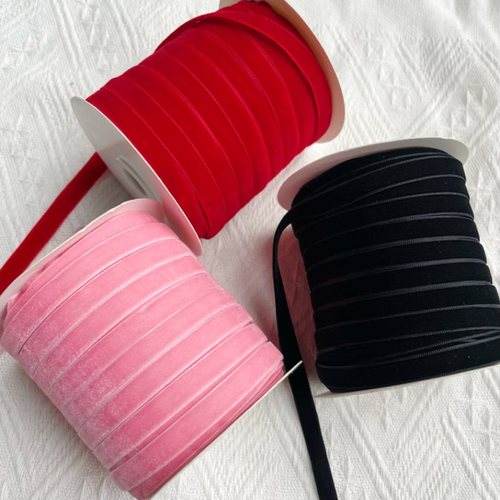 玖阁家1厘米单面/双面绒带手工DTY蝴蝶结飘带配件材料