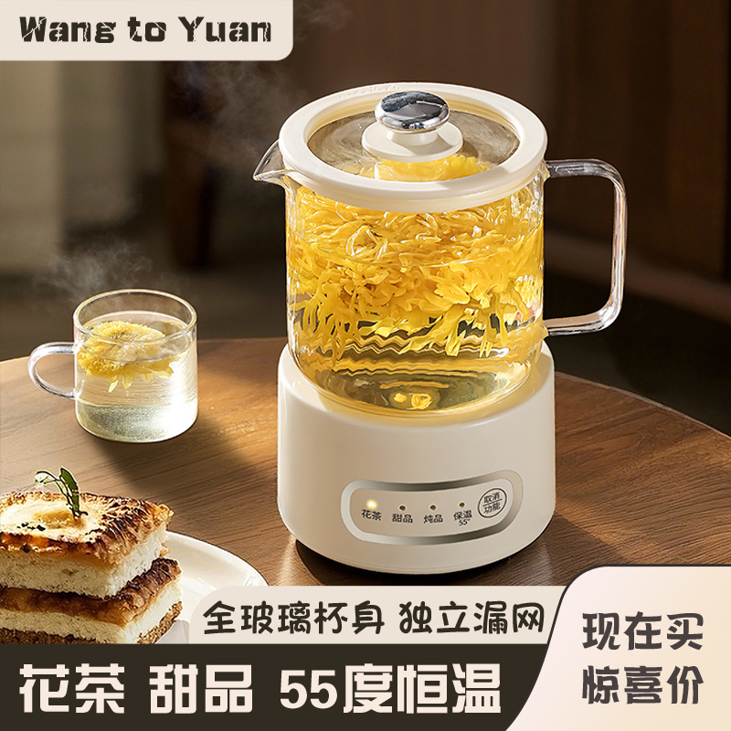 日本进口全自动办公室玻璃养生壶花茶一人小型煮茶电陶炉迷你多功