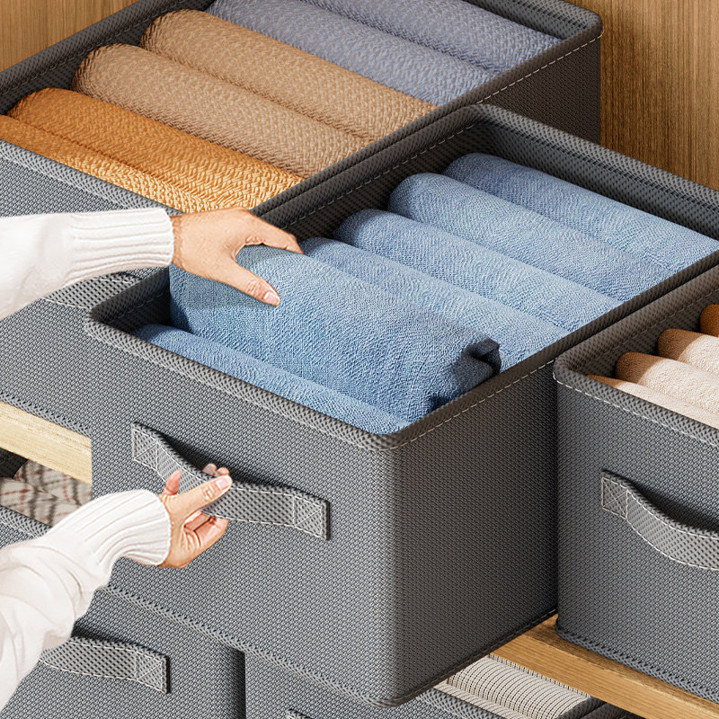 日本进口MUJI&Epsilon;收纳箱家用衣柜布艺宿舍整理神器大容量衣物储物筐