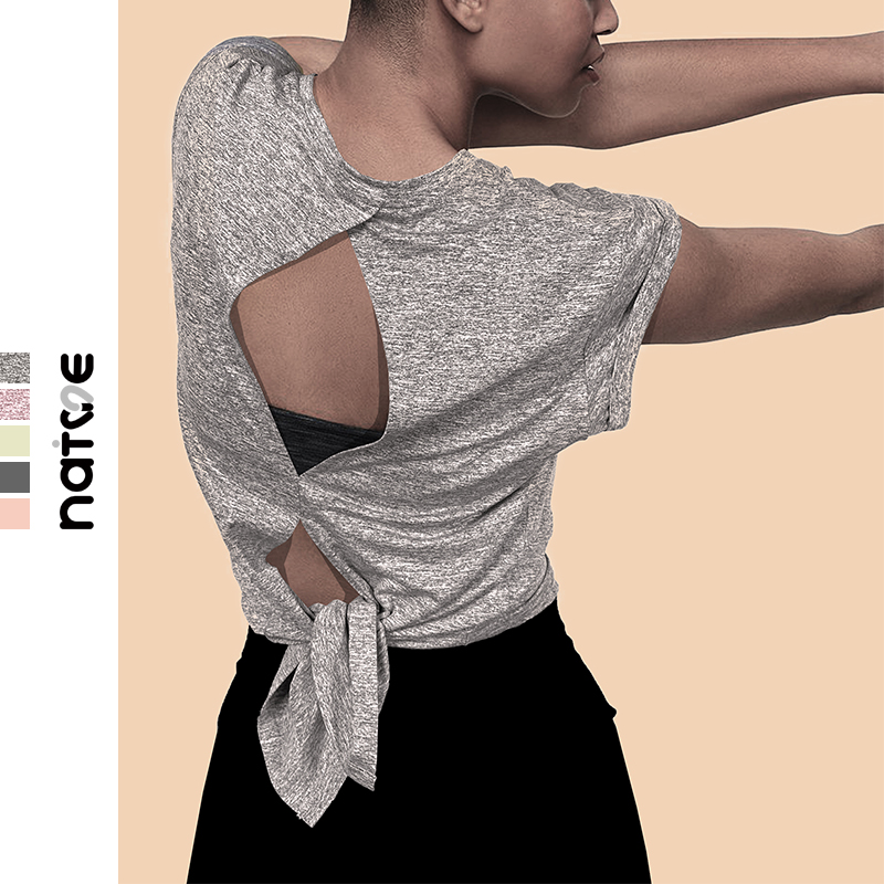 运动t恤女宽松速干短袖T恤跑步