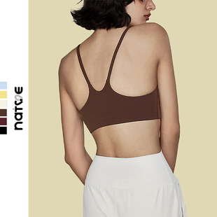 简约美背运动文胸防震防震聚拢跑步背心式 健身内衣健身运动内衣薄