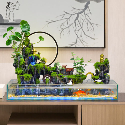 居如家流水摆件桌面鱼缸
